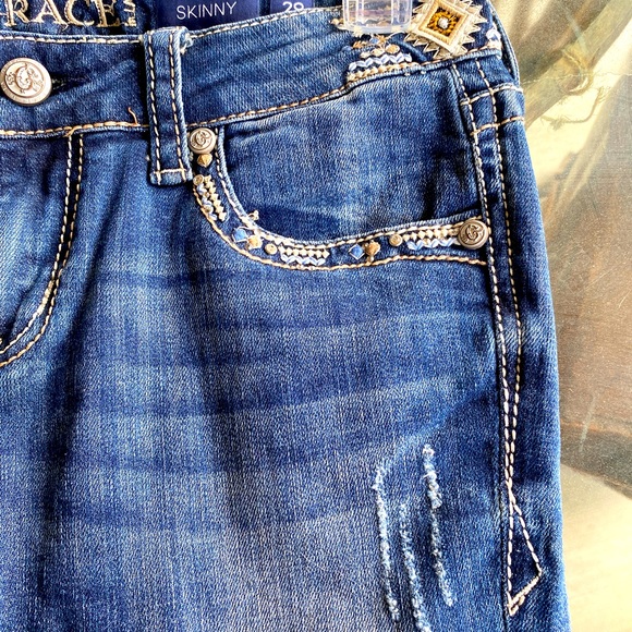 GRACE in LA women’s size 29 skinny Blue Jeans - Picture 7 of 8